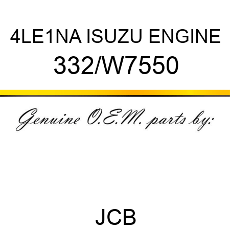 4LE1NA ISUZU ENGINE 332/W7550