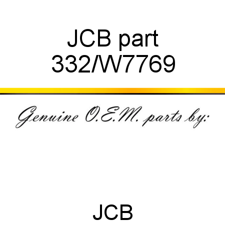 JCB part 332/W7769