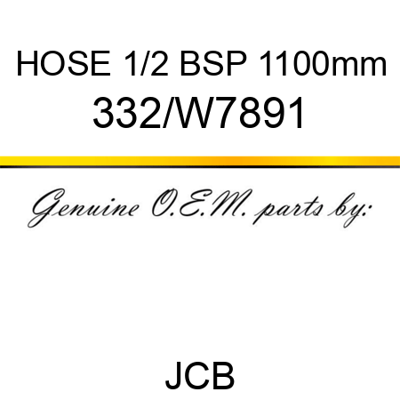 HOSE 1/2 BSP 1100mm 332/W7891