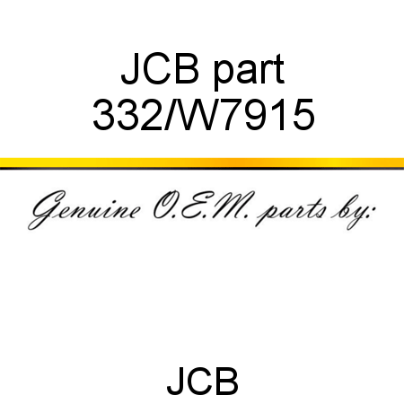 JCB part 332/W7915