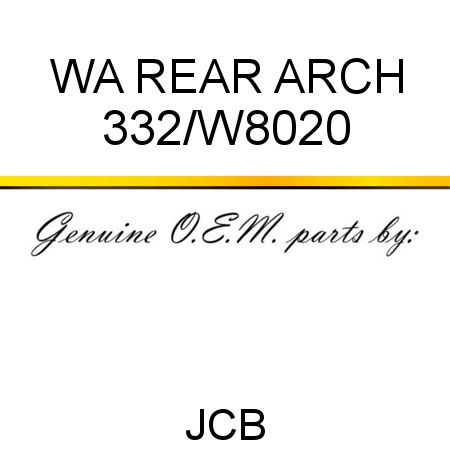 WA REAR ARCH 332/W8020