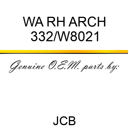 WA RH ARCH 332/W8021