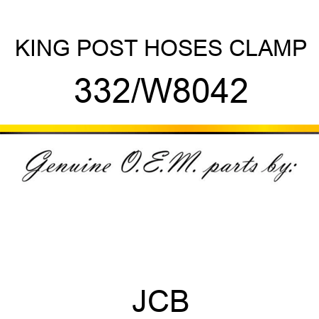 KING POST HOSES CLAMP 332/W8042