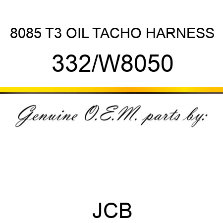 8085 T3 OIL TACHO HARNESS 332/W8050