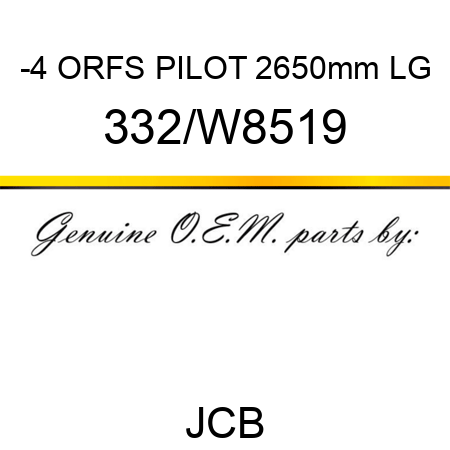 -4 ORFS PILOT 2650mm LG 332/W8519