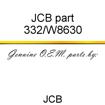 JCB part 332/W8630