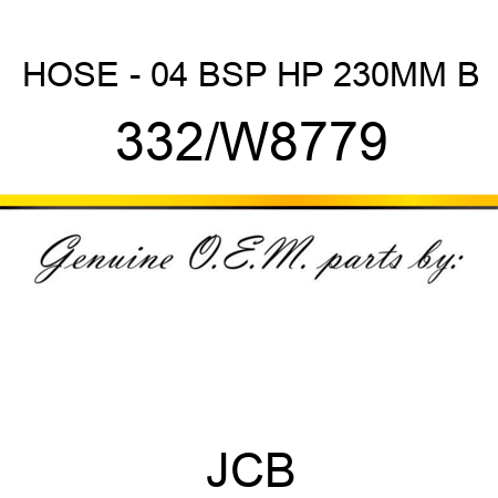 HOSE - 04 BSP HP 230MM B 332/W8779