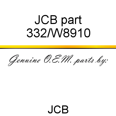 JCB part 332/W8910