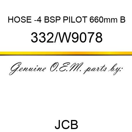 HOSE -4 BSP PILOT 660mm B 332/W9078