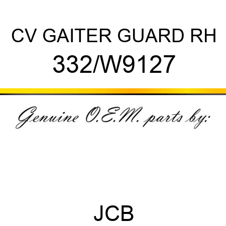 CV GAITER GUARD RH 332/W9127