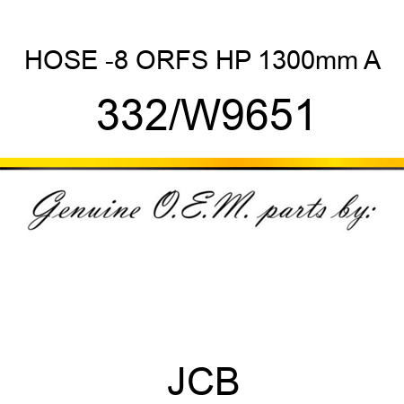 HOSE -8 ORFS HP 1300mm A 332/W9651