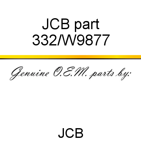 JCB part 332/W9877