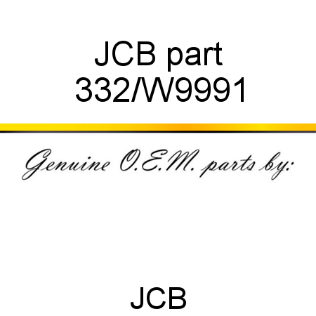 JCB part 332/W9991