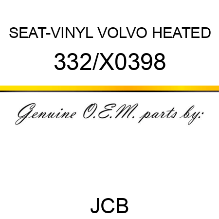 SEAT-VINYL VOLVO HEATED 332/X0398