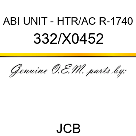 ABI UNIT - HTR/AC R-1740 332/X0452