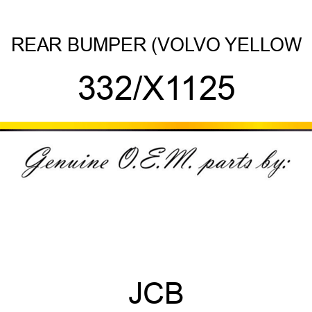 REAR BUMPER (VOLVO YELLOW 332/X1125