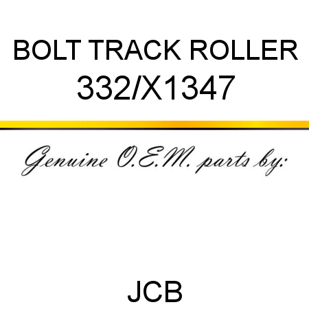 BOLT TRACK ROLLER 332/X1347