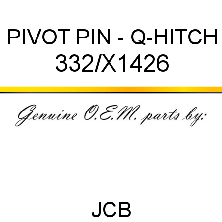 PIVOT PIN - Q-HITCH 332/X1426