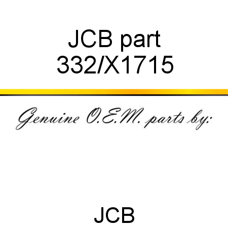JCB part 332/X1715