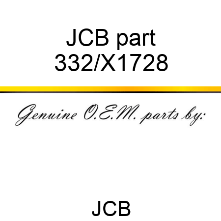 JCB part 332/X1728