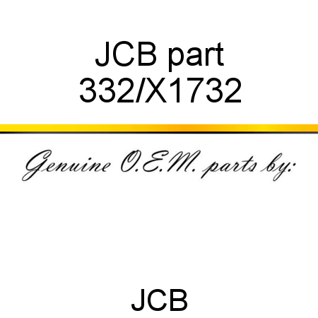 JCB part 332/X1732