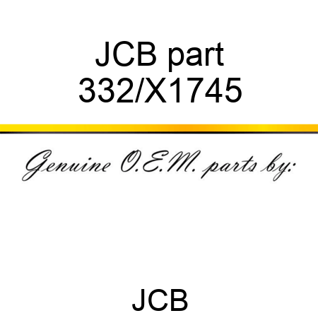JCB part 332/X1745