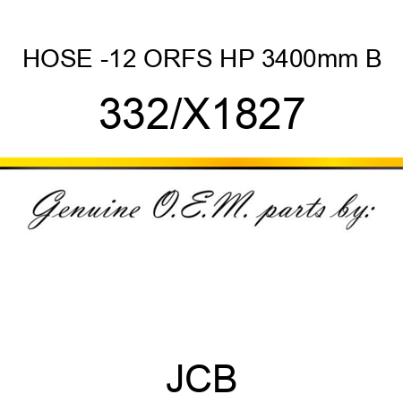 HOSE -12 ORFS HP 3400mm B 332/X1827