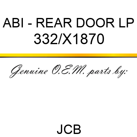 ABI - REAR DOOR LP 332/X1870