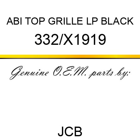 ABI TOP GRILLE LP BLACK 332/X1919