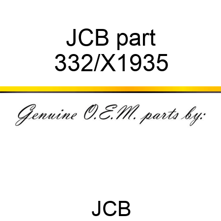 JCB part 332/X1935