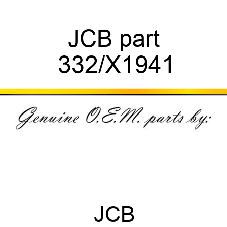 JCB part 332/X1941