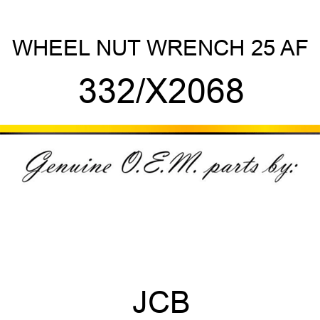 WHEEL NUT WRENCH 25 AF 332/X2068