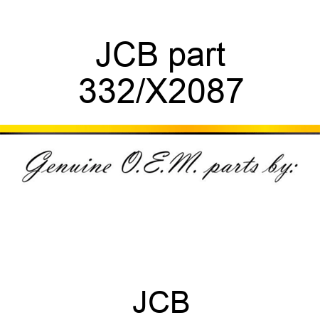 JCB part 332/X2087