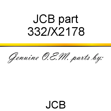 JCB part 332/X2178