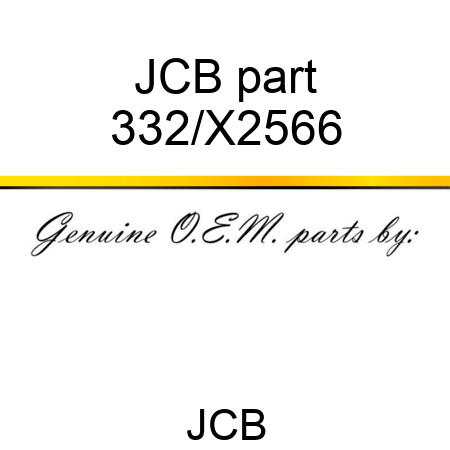 JCB part 332/X2566