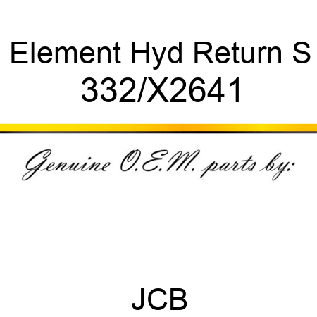 Element Hyd Return S 332/X2641