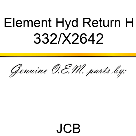 Element Hyd Return H 332/X2642