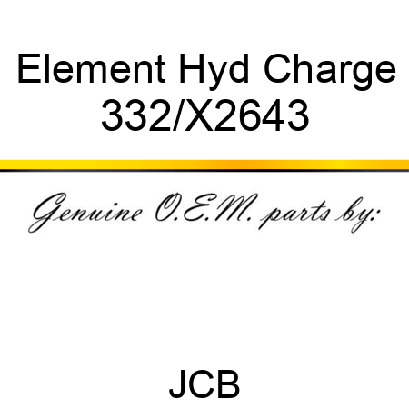 Element Hyd Charge 332/X2643