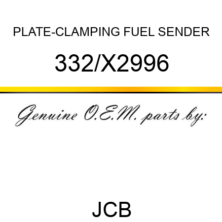 PLATE-CLAMPING FUEL SENDER 332/X2996