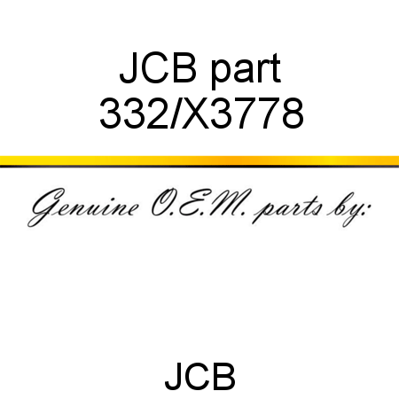 JCB part 332/X3778
