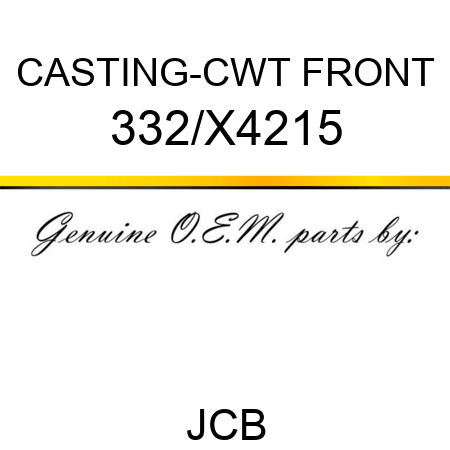 CASTING-CWT FRONT 332/X4215