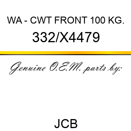 WA - CWT FRONT 100 KG. 332/X4479