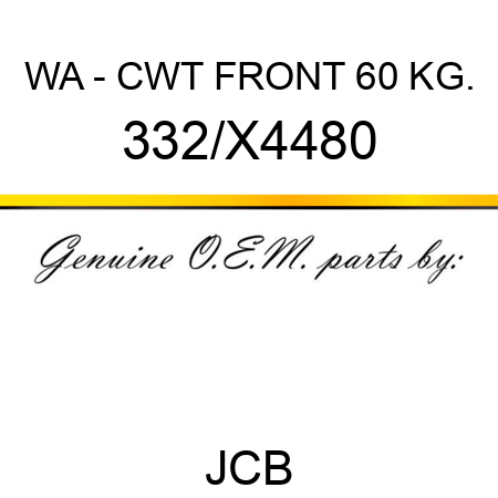 WA - CWT FRONT 60 KG. 332/X4480