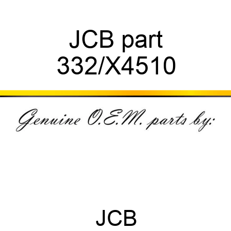 JCB part 332/X4510