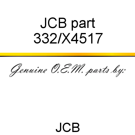 JCB part 332/X4517