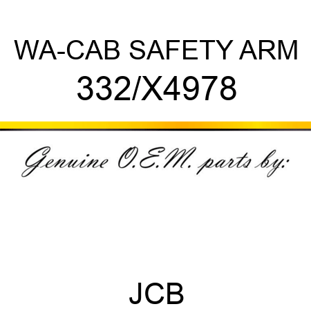 WA-CAB SAFETY ARM 332/X4978