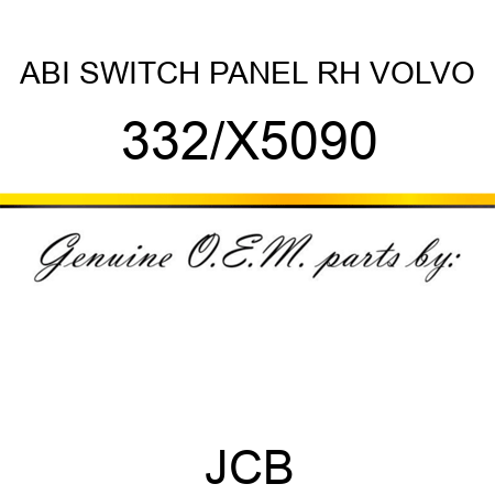 ABI SWITCH PANEL RH VOLVO 332/X5090