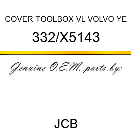 COVER TOOLBOX VL VOLVO YE 332/X5143