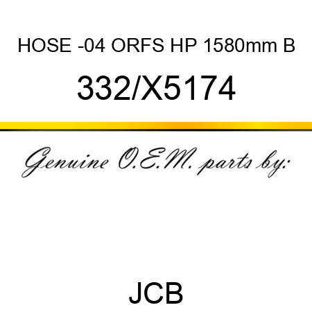 HOSE -04 ORFS HP 1580mm B 332/X5174