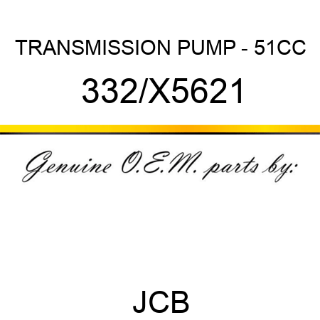 TRANSMISSION PUMP - 51CC 332/X5621